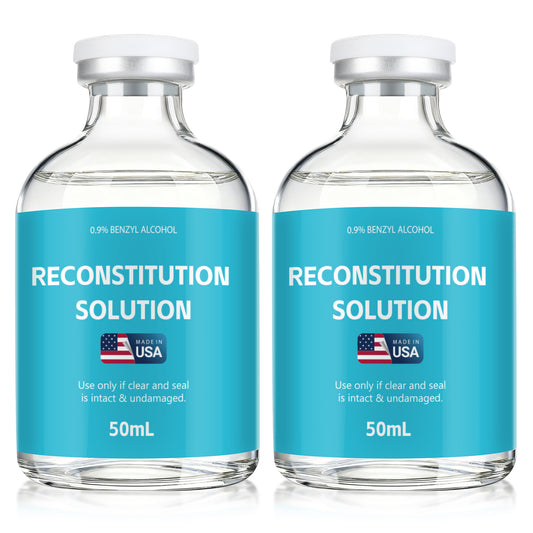 Reconstitution Solution | Bacteriostatic Water - 0.9% Benzyl Alcohol | 1-Pack 50ml Each Vial - Clear Glass | Third-Party Tested