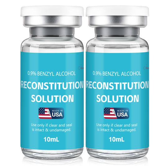 Reconstitution Solution | Bacteriostatic Water - 0.9% Benzyl Alcohol | 1-Pack 10ml Each Vial - Clear Glass | Third-Party Tested