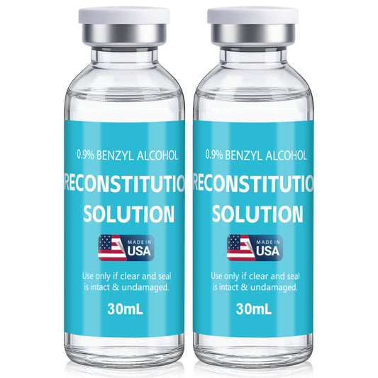 Reconstitution Solution | Bacteriostatic Water - 0.9% Benzyl Alcohol | 1-Pack 30ml Each Vial - Clear Glass | Third-Party Tested
