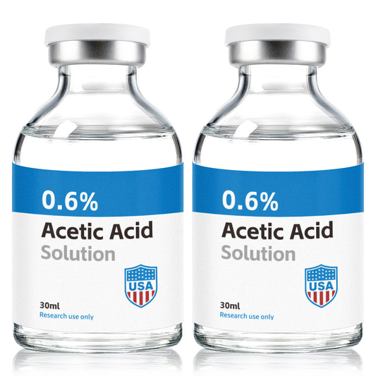 Acetic Acid Solution | 30ml Each Vial - Clear Glass | Third-Party Tested