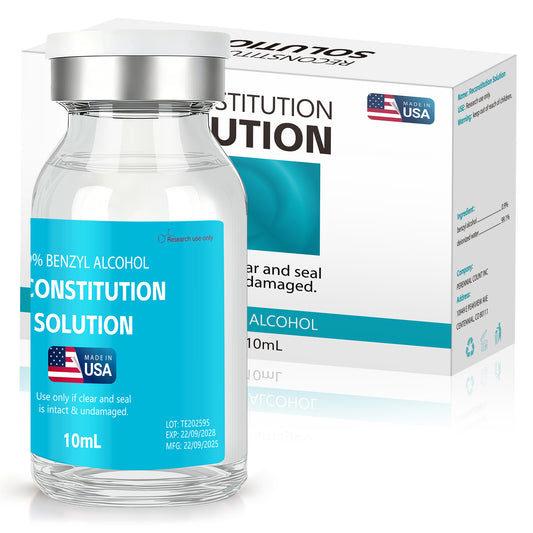 Reconstitution Solution | Bacteriostatic Water - 0.9% Benzyl Alcohol | 3-Pack 10ml Each Vial - Clear Glass | Third-Party Tested