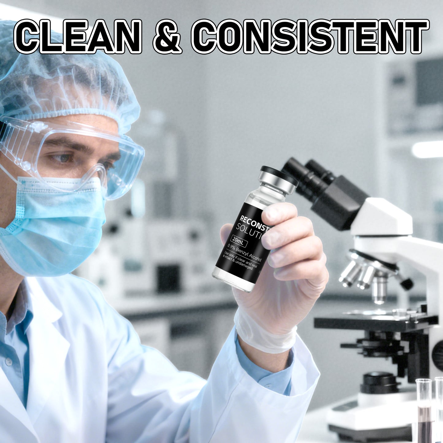 Reconstitution Solution | Bacteriostatic Water - 0.9% Benzyl Alcohol | 20ml Each Vial - Clear Glass | Third-Party Tested