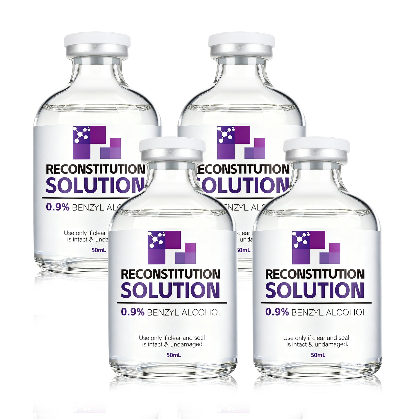 Reconstitution Solution | Bacteriostatic Water - 0.9% Benzyl Alcohol | 1-Pack 50ml Each Vial - Clear Glass | Third-Party Tested