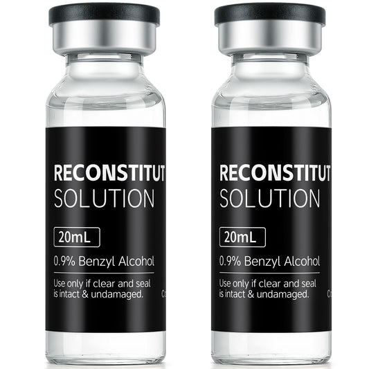 Reconstitution Solution | Bacteriostatic Water - 0.9% Benzyl Alcohol | 20ml Each Vial - Clear Glass | Third-Party Tested