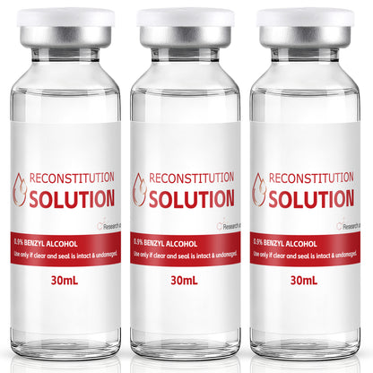 Reconstitution Solution | Bacteriostatic Water - 0.9% Benzyl Alcohol | 1-Pack 30ml Each Vial - Clear Glass | Third-Party Tested
