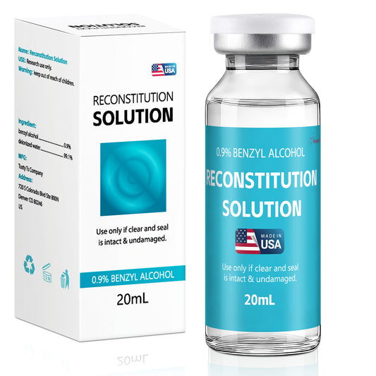 Reconstitution Solution | Bacteriostatic Water - 0.9% Benzyl Alcohol | 1-Pack 20ml Each Vial - Clear Glass | Third-Party Tested