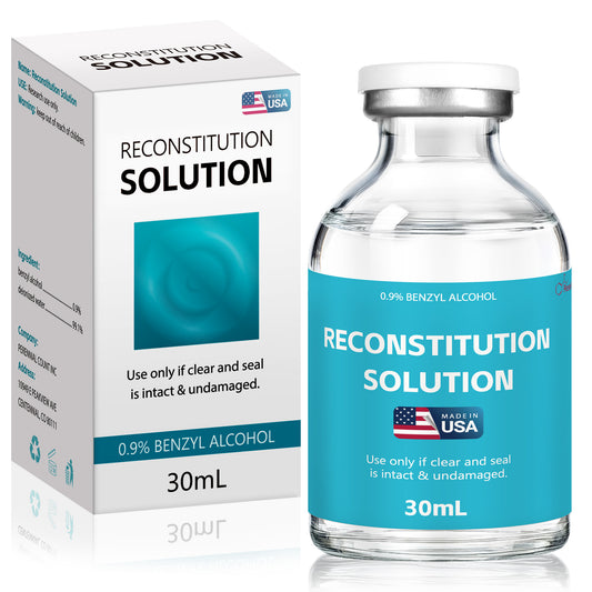 Reconstitution Solution | Bacteriostatic Water - 0.9% Benzyl Alcohol | 1-Pack 30ml Each Vial - Clear Glass | Third-Party Tested