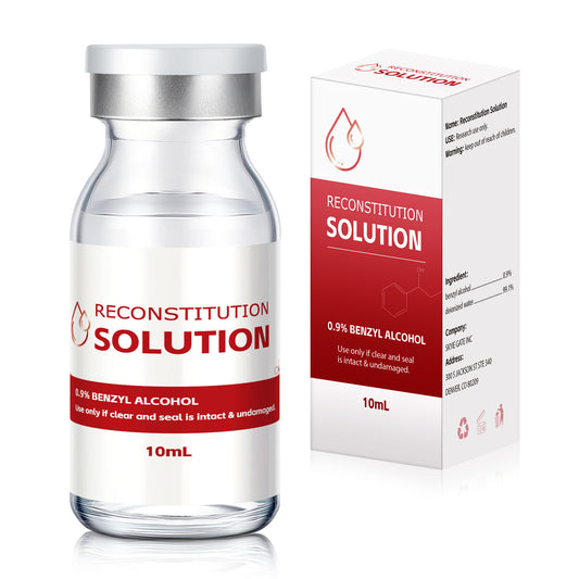 Reconstitution Solution | Bacteriostatic Water - 0.9% Benzyl Alcohol | 1-Pack 10ml Each Vial - Clear Glass | Third-Party Tested