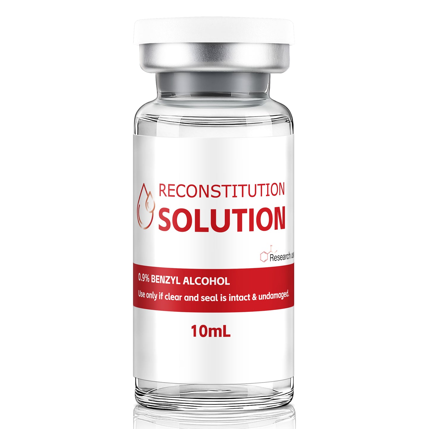 Reconstitution Solution | Bacteriostatic Water - 0.9% Benzyl Alcohol | 10ml Each Vial - Clear Glass | Third-Party Tested