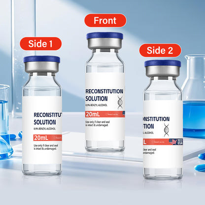 Reconstitution Solution | Bacteriostatic Water - 0.9% Benzyl Alcohol | 20ml Each Vial - Clear Glass | Third-Party Tested
