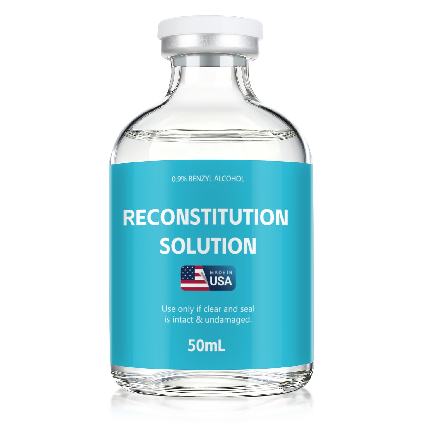 Reconstitution Solution | Bacteriostatic Water - 0.9% Benzyl Alcohol | 1-Pack 50ml Each Vial - Clear Glass | Third-Party Tested