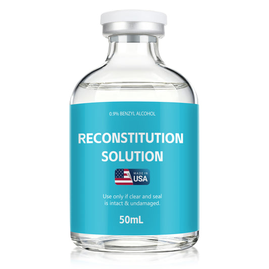 Reconstitution Solution | Bacteriostatic Water - 0.9% Benzyl Alcohol | 1-Pack 50ml Each Vial - Clear Glass | Third-Party Tested