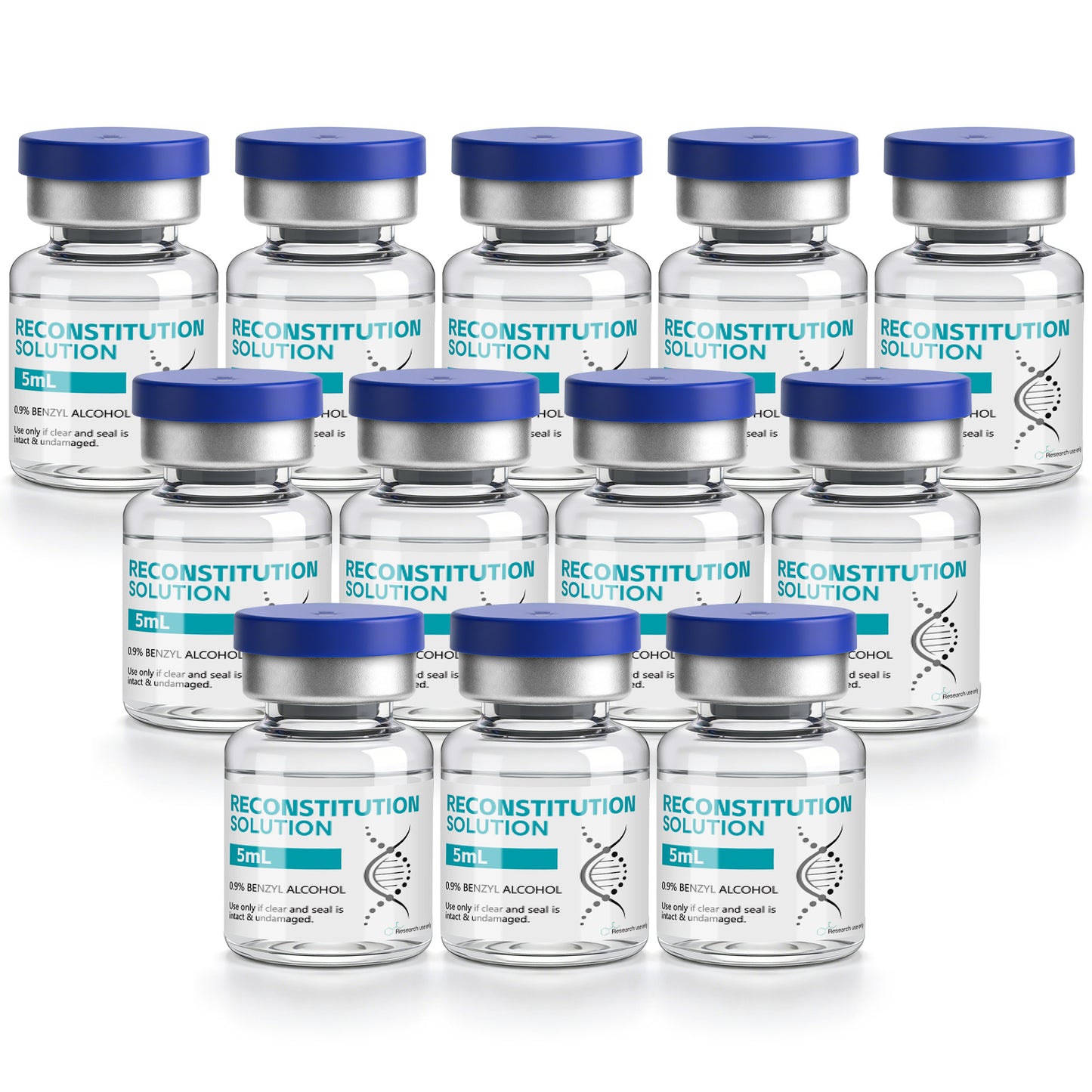 Reconstitution Solution | Bacteriostatic Water - 0.9% Benzyl Alcohol | 5ml Each Vial - Clear Glass | Third-Party Tested