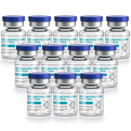 Reconstitution Solution | Bacteriostatic Water - 0.9% Benzyl Alcohol | 5ml Each Vial - Clear Glass | Third-Party Tested