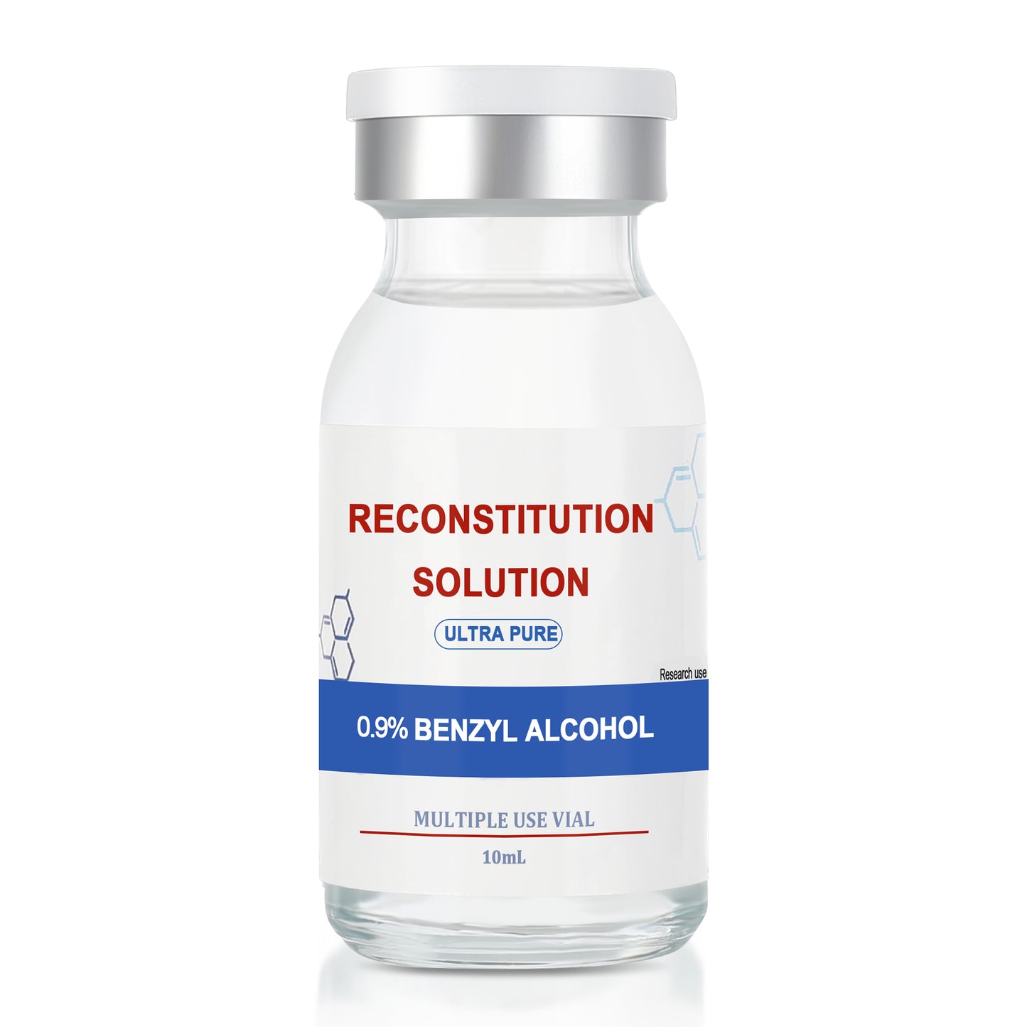 Reconstitution Solution | Bacteriostatic Water - 0.9% Benzyl Alcohol | 10ml Each Vial - Clear Glass | Third-Party Tested