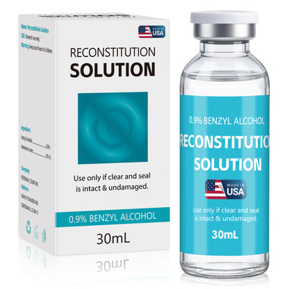 Reconstitution Solution | Bacteriostatic Water - 0.9% Benzyl Alcohol | 1-Pack 30ml Each Vial - Clear Glass | Third-Party Tested