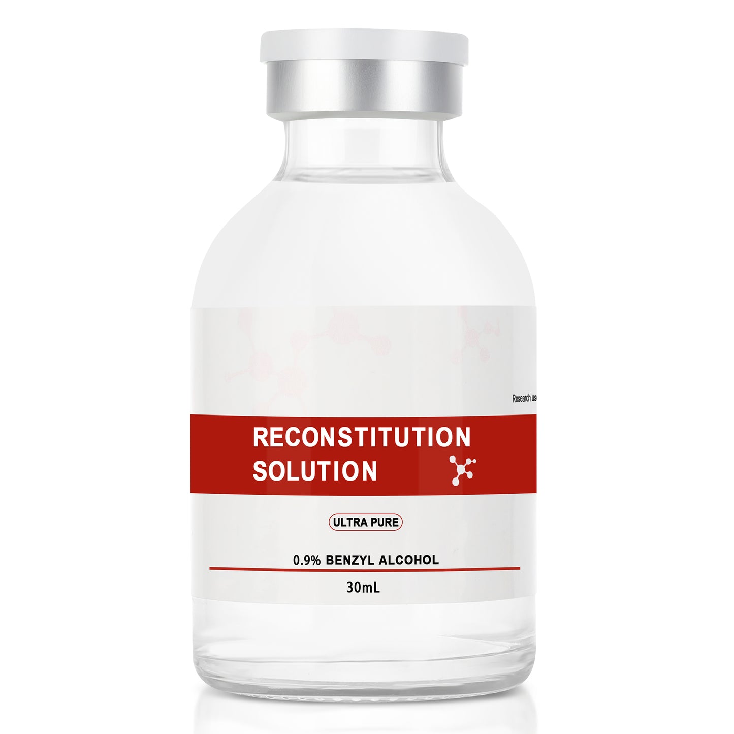 Reconstitution Solution | Bacteriostatic Water - 0.9% Benzyl Alcohol | 30ml Each Vial - Clear Glass | Third-Party Tested