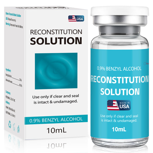 Reconstitution Solution | Bacteriostatic Water - 0.9% Benzyl Alcohol | 1-Pack 10ml Each Vial - Clear Glass | Third-Party Tested