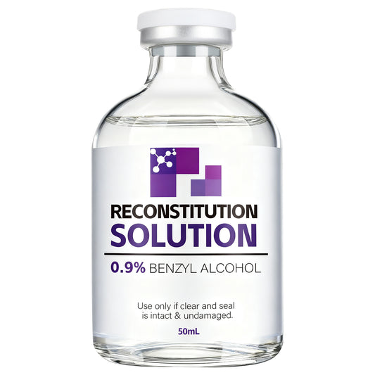 Reconstitution Solution | Bacteriostatic Water - 0.9% Benzyl Alcohol | 1-Pack 50ml Each Vial - Clear Glass | Third-Party Tested