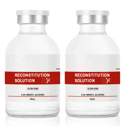 Reconstitution Solution | Bacteriostatic Water - 0.9% Benzyl Alcohol | 30ml Each Vial - Clear Glass | Third-Party Tested