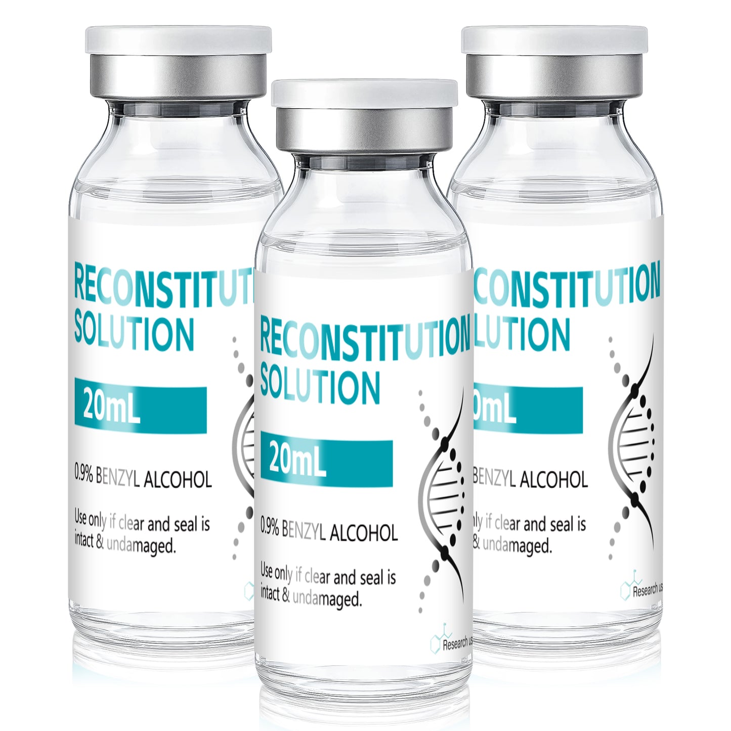 Reconstitution Solution | Bacteriostatic Water - 0.9% Benzyl Alcohol | 20ml Each Vial - Clear Glass | Third-Party Tested