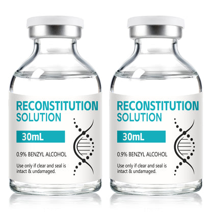 Reconstitution Solution | Bacteriostatic Water - 0.9% Benzyl Alcohol | 2-Pack 30ml Each Vial - Clear Glass | Third-Party Tested