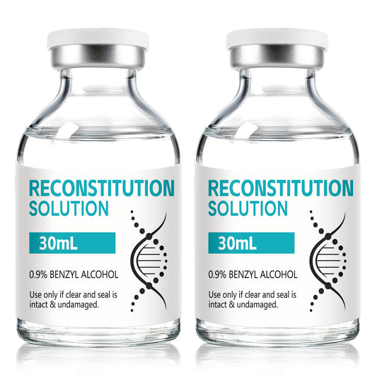 Reconstitution Solution | Bacteriostatic Water - 0.9% Benzyl Alcohol | 2-Pack 30ml Each Vial - Clear Glass | Third-Party Tested