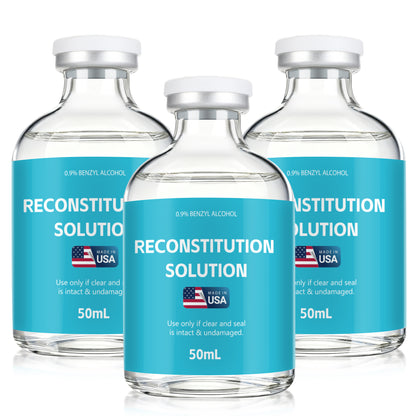 Reconstitution Solution | Bacteriostatic Water - 0.9% Benzyl Alcohol | 1-Pack 50ml Each Vial - Clear Glass | Third-Party Tested