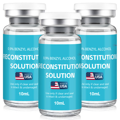 Reconstitution Solution | Bacteriostatic Water - 0.9% Benzyl Alcohol | 1-Pack 10ml Each Vial - Clear Glass | Third-Party Tested