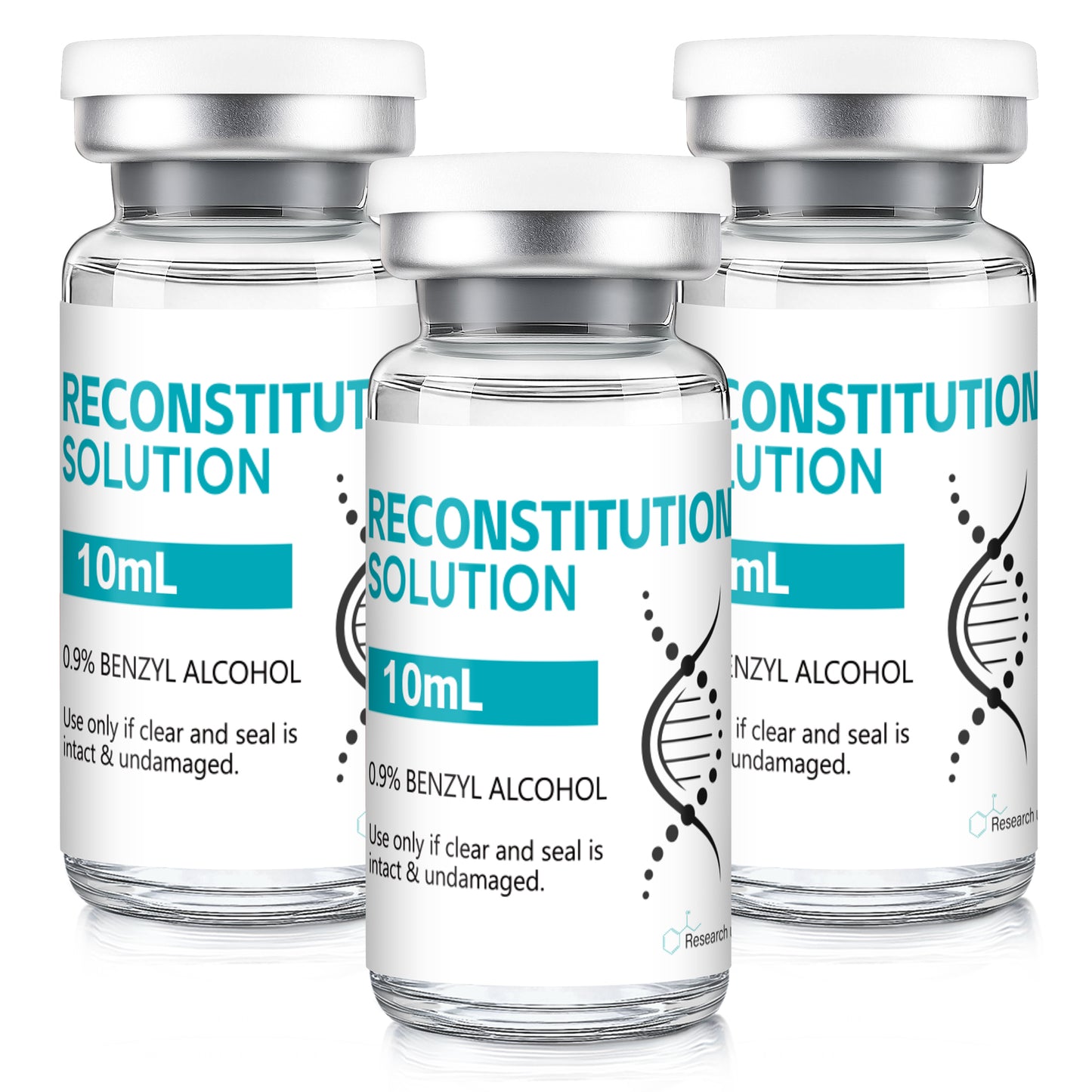 Reconstitution Solution | Bacteriostatic Water - 0.9% Benzyl Alcohol | 10ml Each Vial - Clear Glass | Third-Party Tested