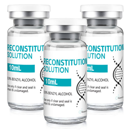 Reconstitution Solution | Bacteriostatic Water - 0.9% Benzyl Alcohol | 10ml Each Vial - Clear Glass | Third-Party Tested