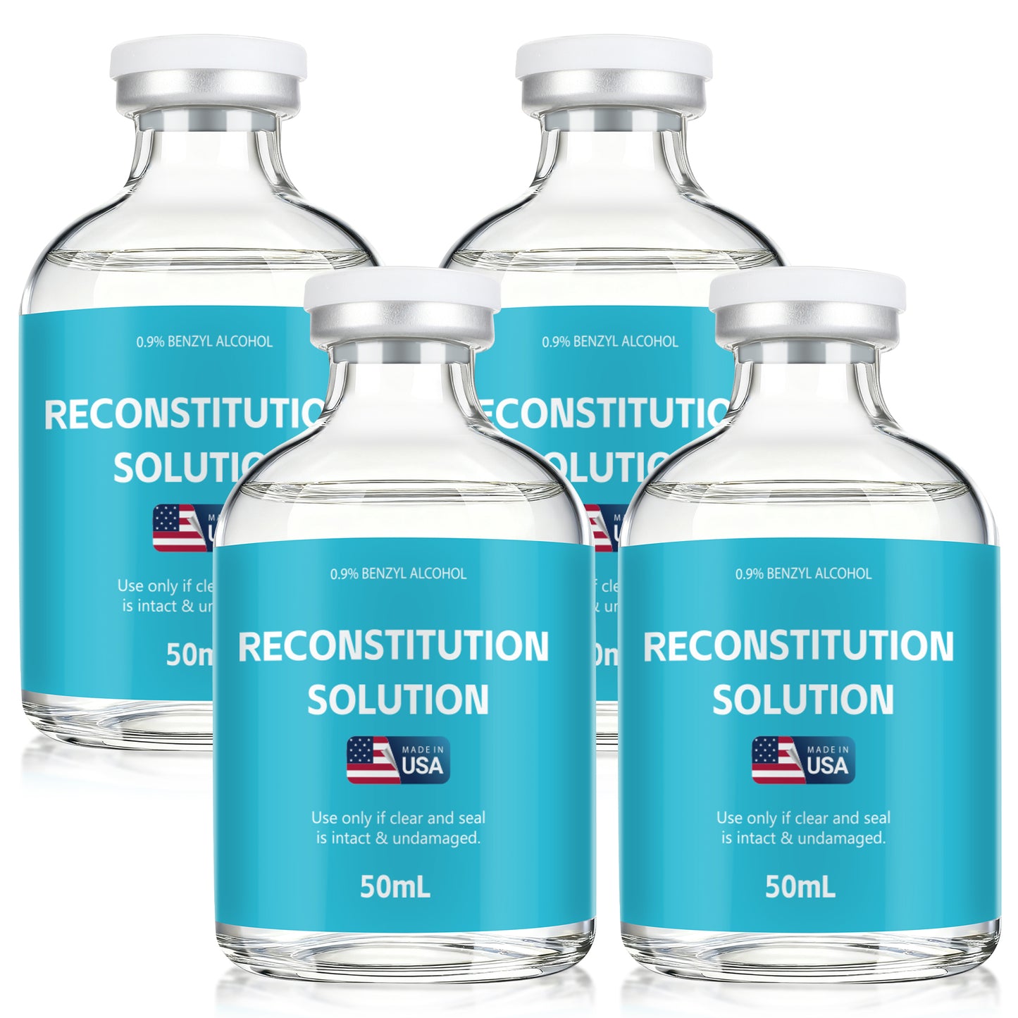 Reconstitution Solution | Bacteriostatic Water - 0.9% Benzyl Alcohol | 1-Pack 50ml Each Vial - Clear Glass | Third-Party Tested