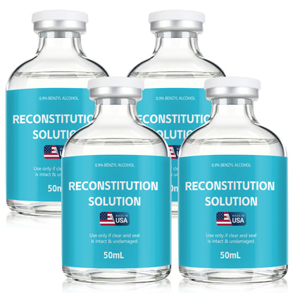 Reconstitution Solution | Bacteriostatic Water - 0.9% Benzyl Alcohol | 1-Pack 50ml Each Vial - Clear Glass | Third-Party Tested