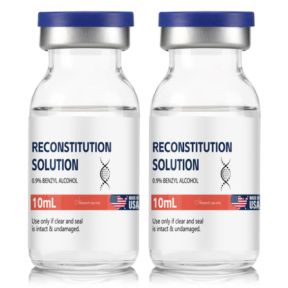 Reconstitution Solution | Bacteriostatic Water - 0.9% Benzyl Alcohol | 1-Pack 10ml Each Vial - Clear Glass | Third-Party Tested