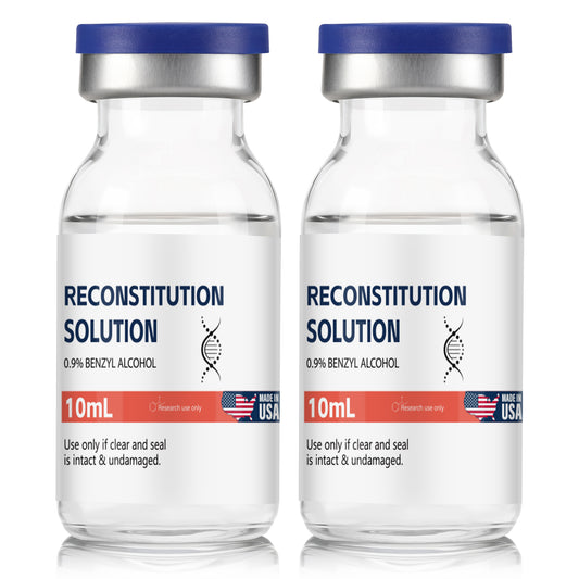 Reconstitution Solution | Bacteriostatic Water - 0.9% Benzyl Alcohol | 1-Pack 10ml Each Vial - Clear Glass | Third-Party Tested