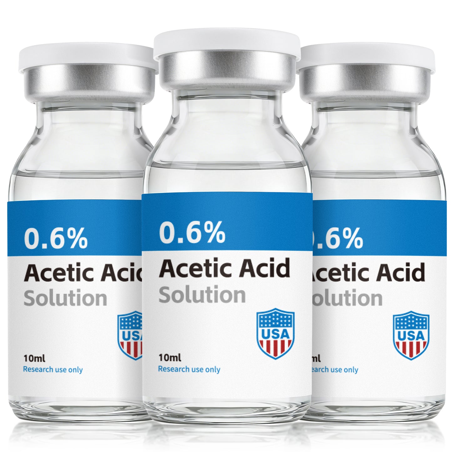 Reconstitution Solution | Bacteriostatic Water - 0.9% Benzyl Alcohol | 10ml Each Vial - Clear Glass | Third-Party Tested