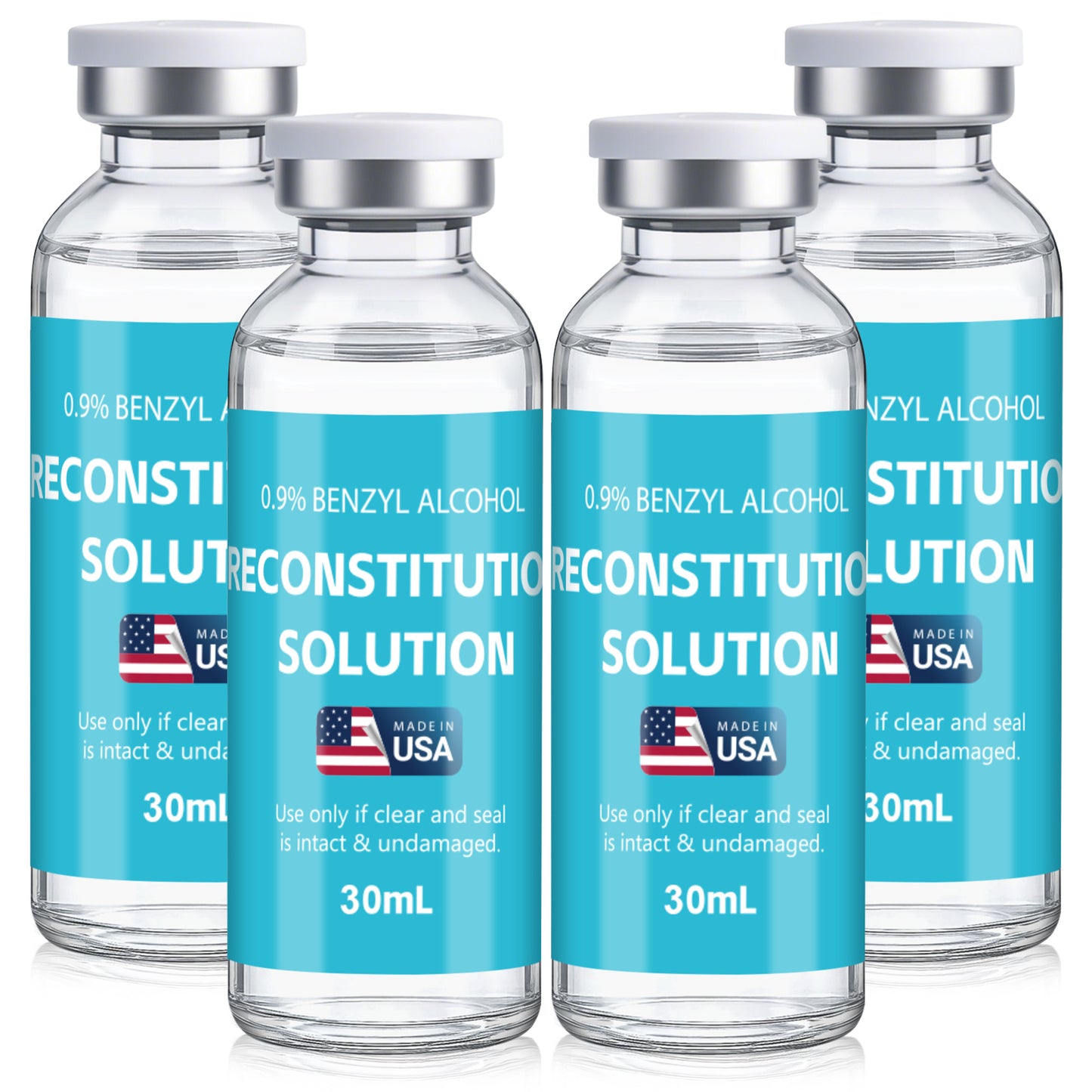 Reconstitution Solution | Bacteriostatic Water - 0.9% Benzyl Alcohol | 1-Pack 30ml Each Vial - Clear Glass | Third-Party Tested