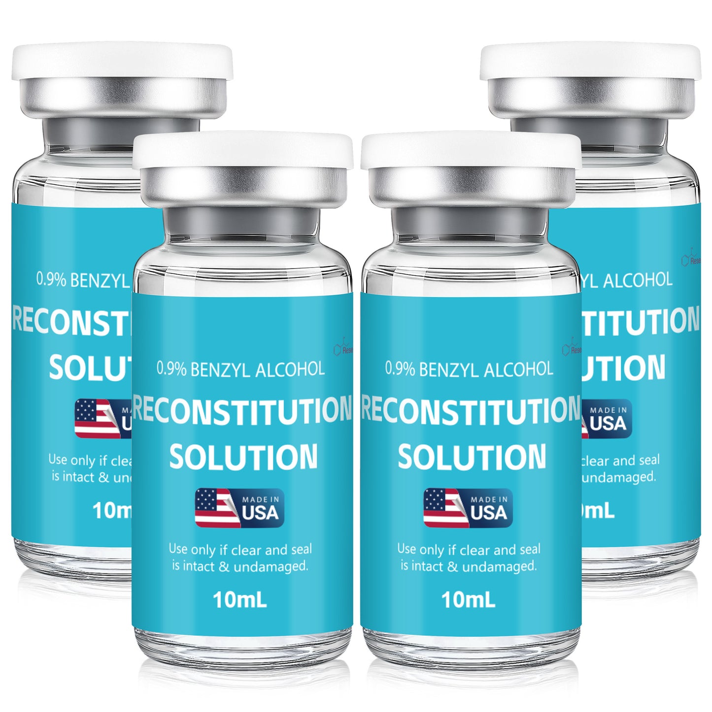 Reconstitution Solution | Bacteriostatic Water - 0.9% Benzyl Alcohol | 1-Pack 10ml Each Vial - Clear Glass | Third-Party Tested
