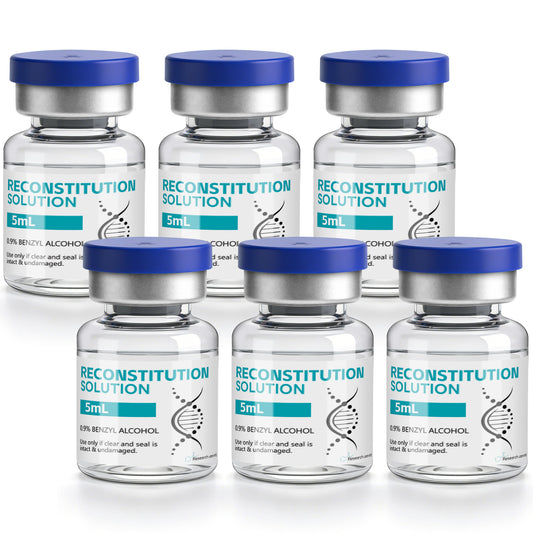 Reconstitution Solution | Bacteriostatic Water - 0.9% Benzyl Alcohol | 5ml Each Vial - Clear Glass | Third-Party Tested