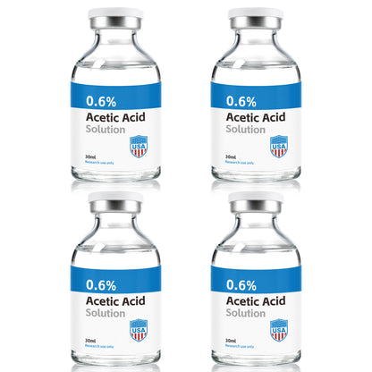 Acetic Acid Solution | 30ml Each Vial - Clear Glass | Third-Party Tested