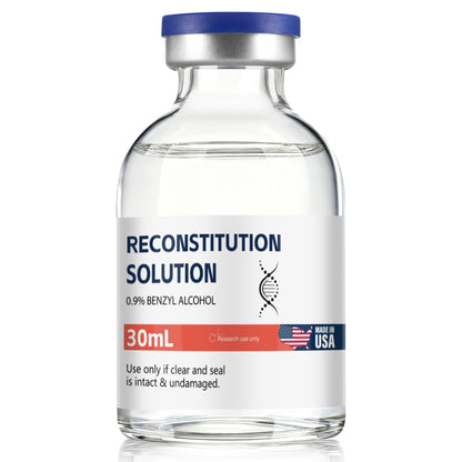 Reconstitution Solution | Bacteriostatic Water - 0.9% Benzyl Alcohol | 1-Pack 30ml Each Vial - Clear Glass | Third-Party Tested