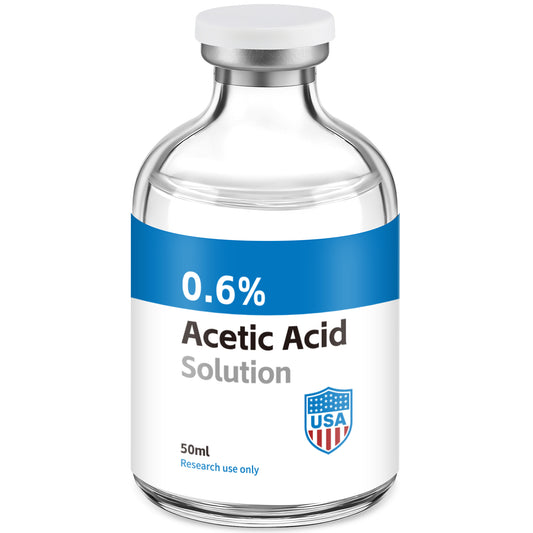 Acetic Acid Solution | 50ml Each Vial - Clear Glass | Third-Party Tested
