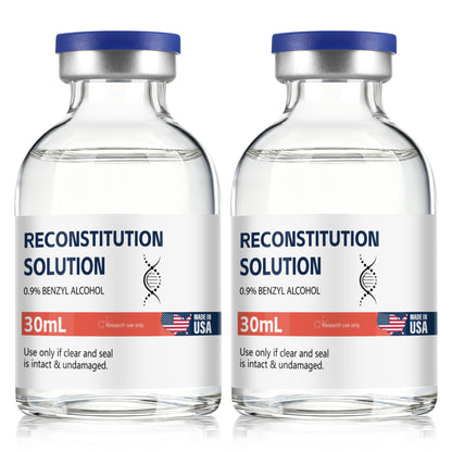 Reconstitution Solution | Bacteriostatic Water - 0.9% Benzyl Alcohol | 1-Pack 30ml Each Vial - Clear Glass | Third-Party Tested