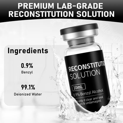 Reconstitution Solution | Bacteriostatic Water - 0.9% Benzyl Alcohol | 10ml Each Vial - Clear Glass | Third-Party Tested