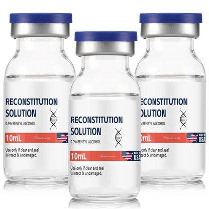 Reconstitution Solution | Bacteriostatic Water - 0.9% Benzyl Alcohol | 1-Pack 10ml Each Vial - Clear Glass | Third-Party Tested