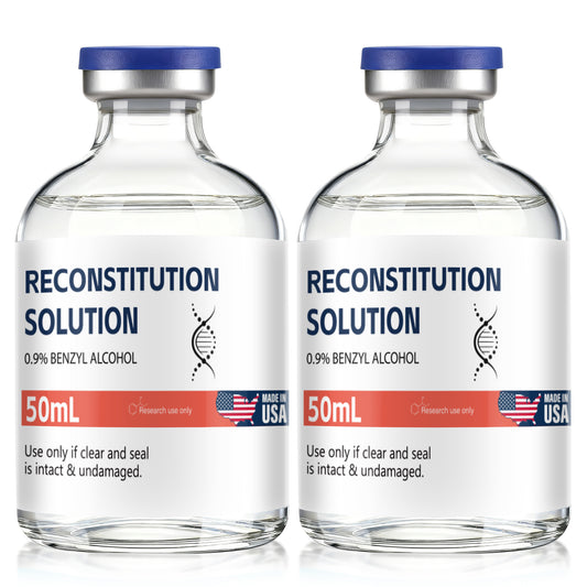 Reconstitution Solution | Bacteriostatic Water - 0.9% Benzyl Alcohol | 1-Pack 50ml Each Vial - Clear Glass | Third-Party Tested