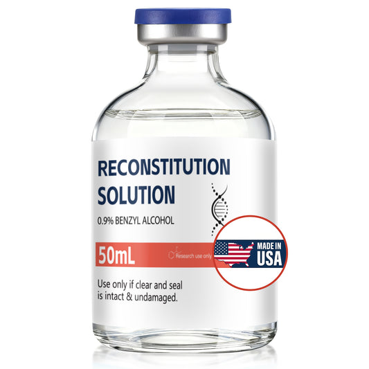 Reconstitution Solution | Bacteriostatic Water - 0.9% Benzyl Alcohol | 1-Pack 50ml Each Vial - Clear Glass | Third-Party Tested