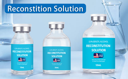 Reconstitution Solution | Bacteriostatic Water - 0.9% Benzyl Alcohol | 3-Pack 50ml Each Vial - Clear Glass | Third-Party Tested