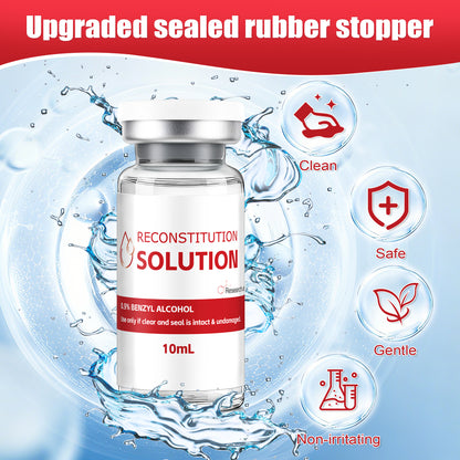 Reconstitution Solution | Bacteriostatic Water - 0.9% Benzyl Alcohol | 10ml Each Vial - Clear Glass | Third-Party Tested
