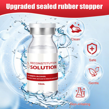 Reconstitution Solution | Bacteriostatic Water - 0.9% Benzyl Alcohol | 1-Pack 10ml Each Vial - Clear Glass | Third-Party Tested